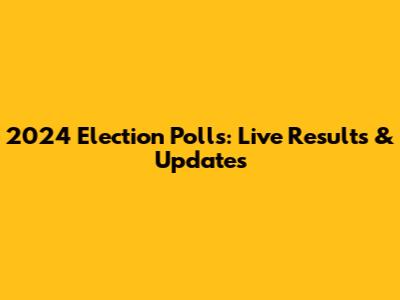 2024 Election Polls: Live Results & Updates