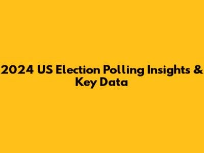 2024 US Election Polling Insights & Key Data