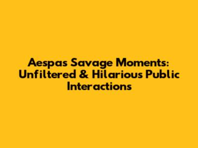 Aespa's Savage Moments: Unfiltered & Hilarious Public Interactions