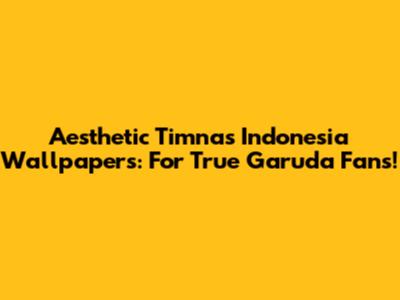 Aesthetic Timnas Indonesia Wallpapers: For True Garuda Fans!