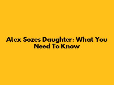 Alex Soze's Daughter: What You Need To Know