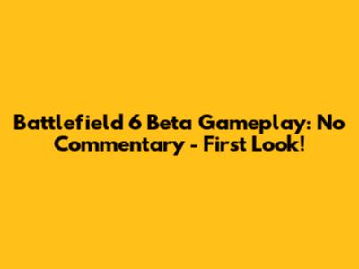 Battlefield 6 Beta Gameplay: No Commentary - First Look!