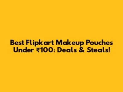 Best Flipkart Makeup Pouches Under ₹100: Deals & Steals!