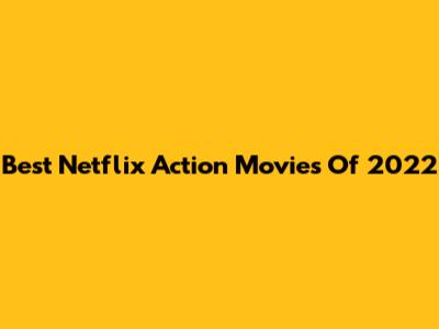Best Netflix Action Movies Of 2022