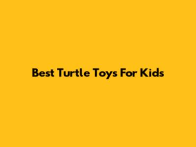 Best Turtle Toys For Kids