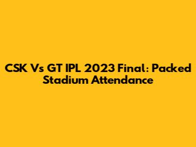 CSK Vs GT IPL 2023 Final: Packed Stadium Attendance