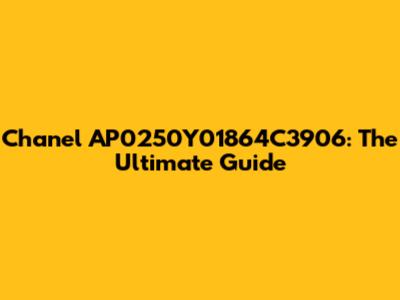 Chanel AP0250Y01864C3906: The Ultimate Guide