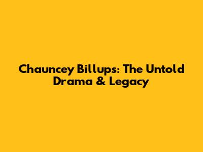 Chauncey Billups: The Untold Drama & Legacy
