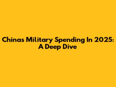 China's Military Spending In 2025: A Deep Dive