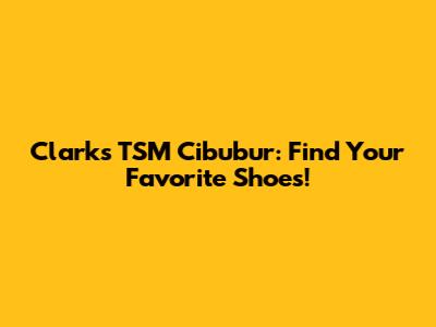 Clarks TSM Cibubur: Find Your Favorite Shoes!