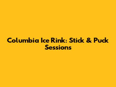 Columbia Ice Rink: Stick & Puck Sessions