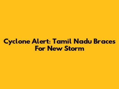 Cyclone Alert: Tamil Nadu Braces For New Storm