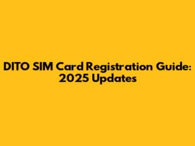 DITO SIM Card Registration Guide: 2025 Updates