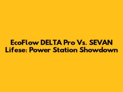 EcoFlow DELTA Pro Vs. SEVAN Lifese: Power Station Showdown