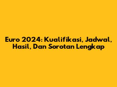 Euro 2024: Kualifikasi, Jadwal, Hasil, Dan Sorotan Lengkap