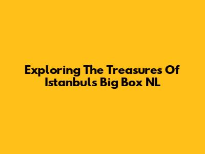Exploring The Treasures Of Istanbul's Big Box NL