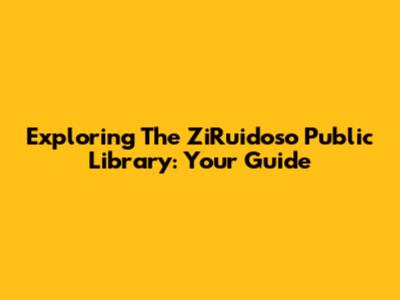 Exploring The ZiRuidoso Public Library: Your Guide