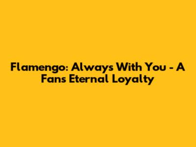 Flamengo: Always With You - A Fan's Eternal Loyalty