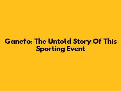 Ganefo: The Untold Story Of This Sporting Event
