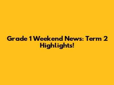 Grade 1 Weekend News: Term 2 Highlights!