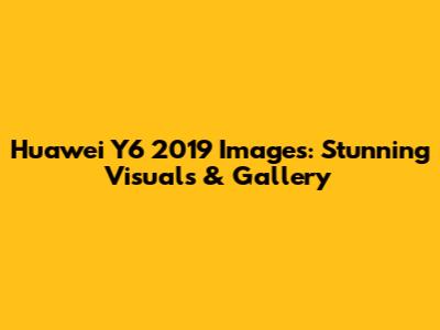 Huawei Y6 2019 Images: Stunning Visuals & Gallery