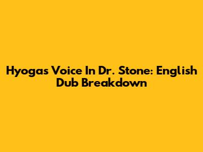 Hyoga's Voice In Dr. Stone: English Dub Breakdown