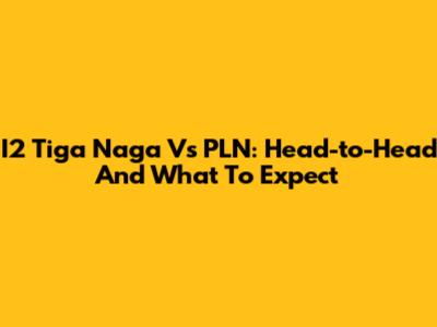 I2 Tiga Naga Vs PLN: Head-to-Head And What To Expect