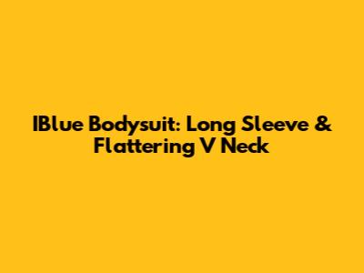 IBlue Bodysuit: Long Sleeve & Flattering V Neck