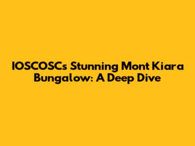 IOSCOSC's Stunning Mont Kiara Bungalow: A Deep Dive