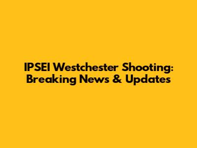 IPSEI Westchester Shooting: Breaking News & Updates