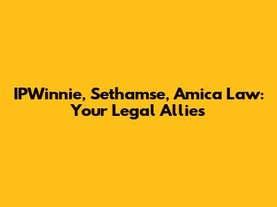 IPWinnie, Sethamse, Amica Law: Your Legal Allies