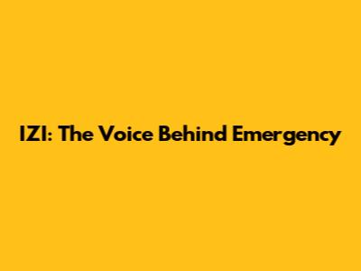 IZI: The Voice Behind "Emergency"
