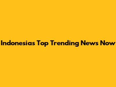 Indonesia's Top Trending News Now