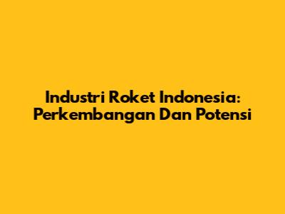 Industri Roket Indonesia: Perkembangan Dan Potensi