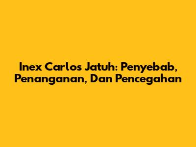 Inex Carlos Jatuh: Penyebab, Penanganan, Dan Pencegahan