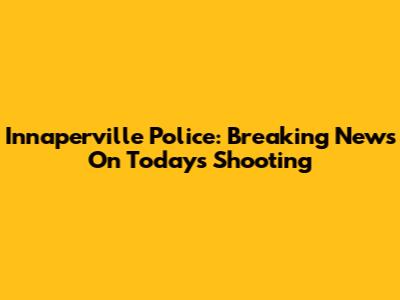 Innaperville Police: Breaking News On Today's Shooting