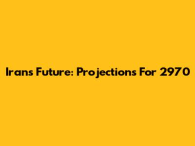 Iran's Future: Projections For 2970