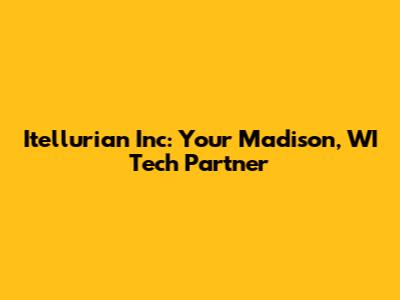 Itellurian Inc: Your Madison, WI Tech Partner