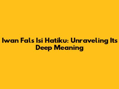 Iwan Fals' 'Isi Hatiku': Unraveling Its Deep Meaning