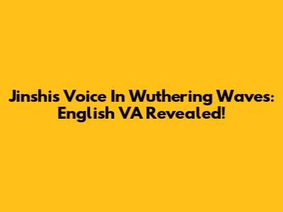 Jinshi's Voice In Wuthering Waves: English VA Revealed!