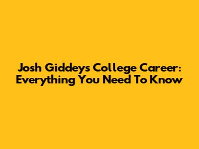 Josh Giddey's College Career: Everything You Need To Know