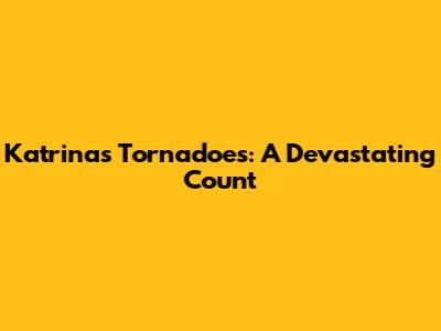 Katrina's Tornadoes: A Devastating Count
