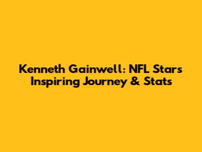 Kenneth Gainwell: NFL Star's Inspiring Journey & Stats