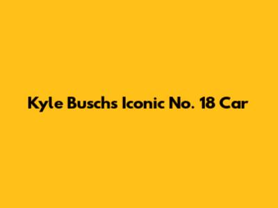 Kyle Busch's Iconic No. 18 Car