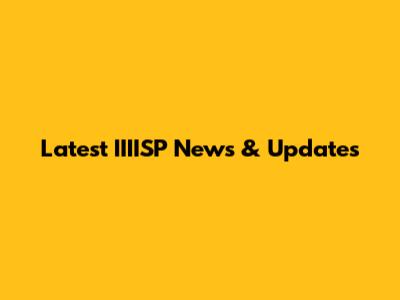 Latest IIIISP News & Updates
