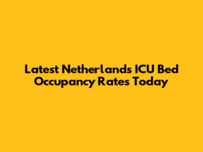 Latest Netherlands ICU Bed Occupancy Rates Today