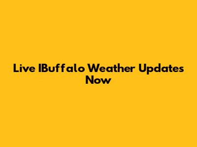Live IBuffalo Weather Updates Now