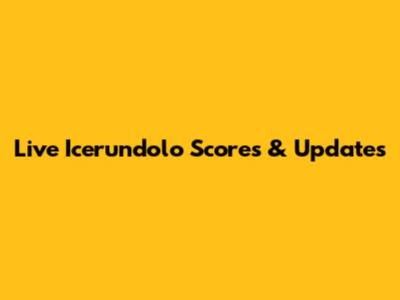 Live Icerundolo Scores & Updates