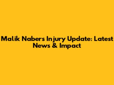 Malik Nabers Injury Update: Latest News & Impact