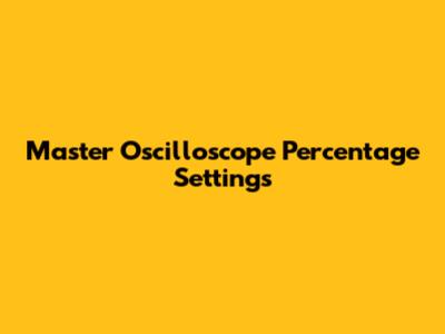 Master Oscilloscope Percentage Settings